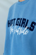 Hot Girls Go Outside Crewneck | Pigment Light Blue