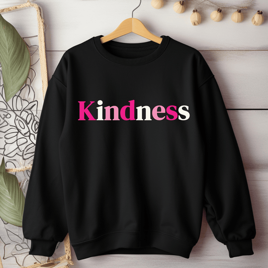 Kindness Crewneck Sweatshirt (Pink Tones)