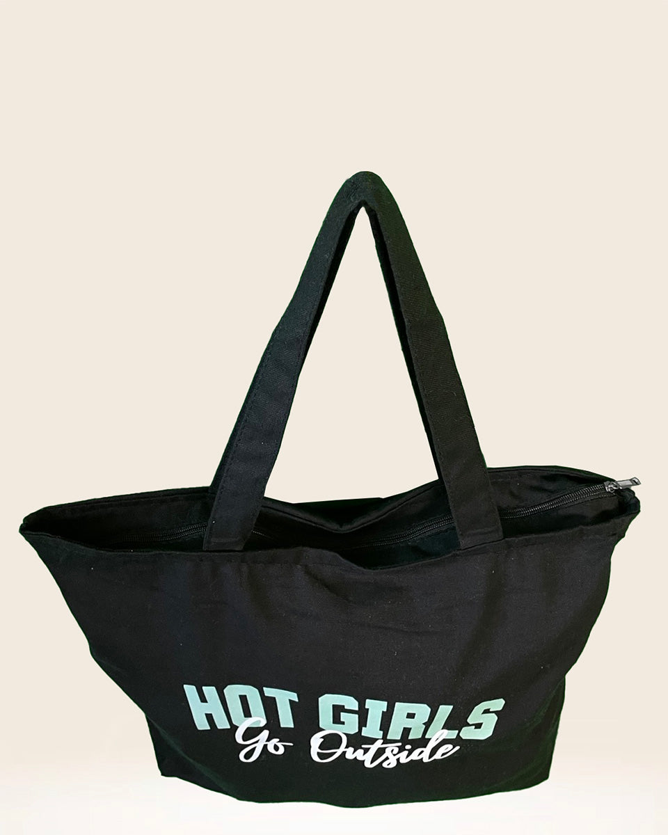 Hot Girls Go Outside 25L Tote | Black