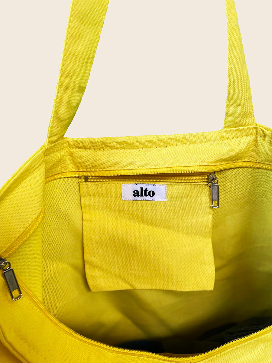 Hot Girls Go Outside Tote Bag | Sunshine Yellow