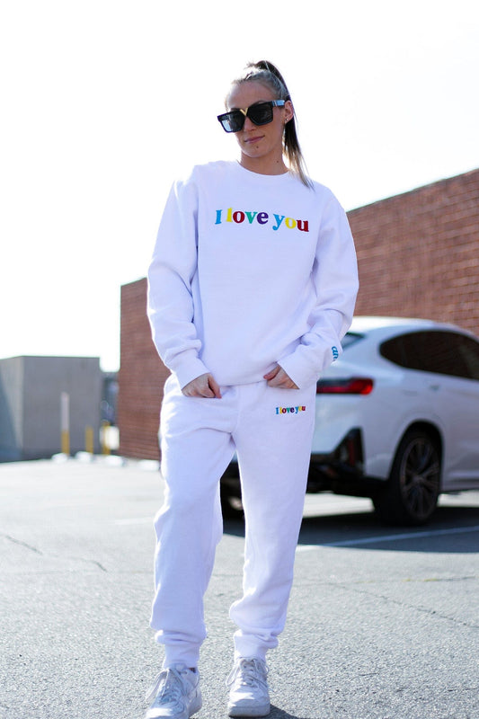 I Love You Sweatpants | White